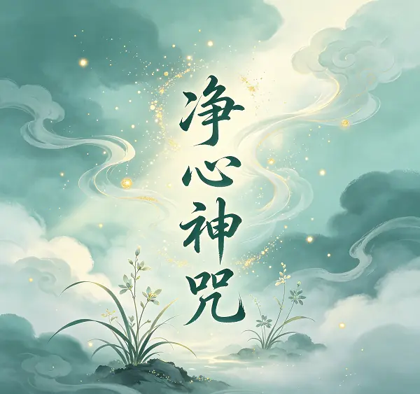 净心神咒 · Mantra of Purifying the Heart — Taoist sacred illustration